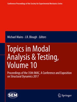 cover image of Topics in Modal Analysis & Testing, Volume 10